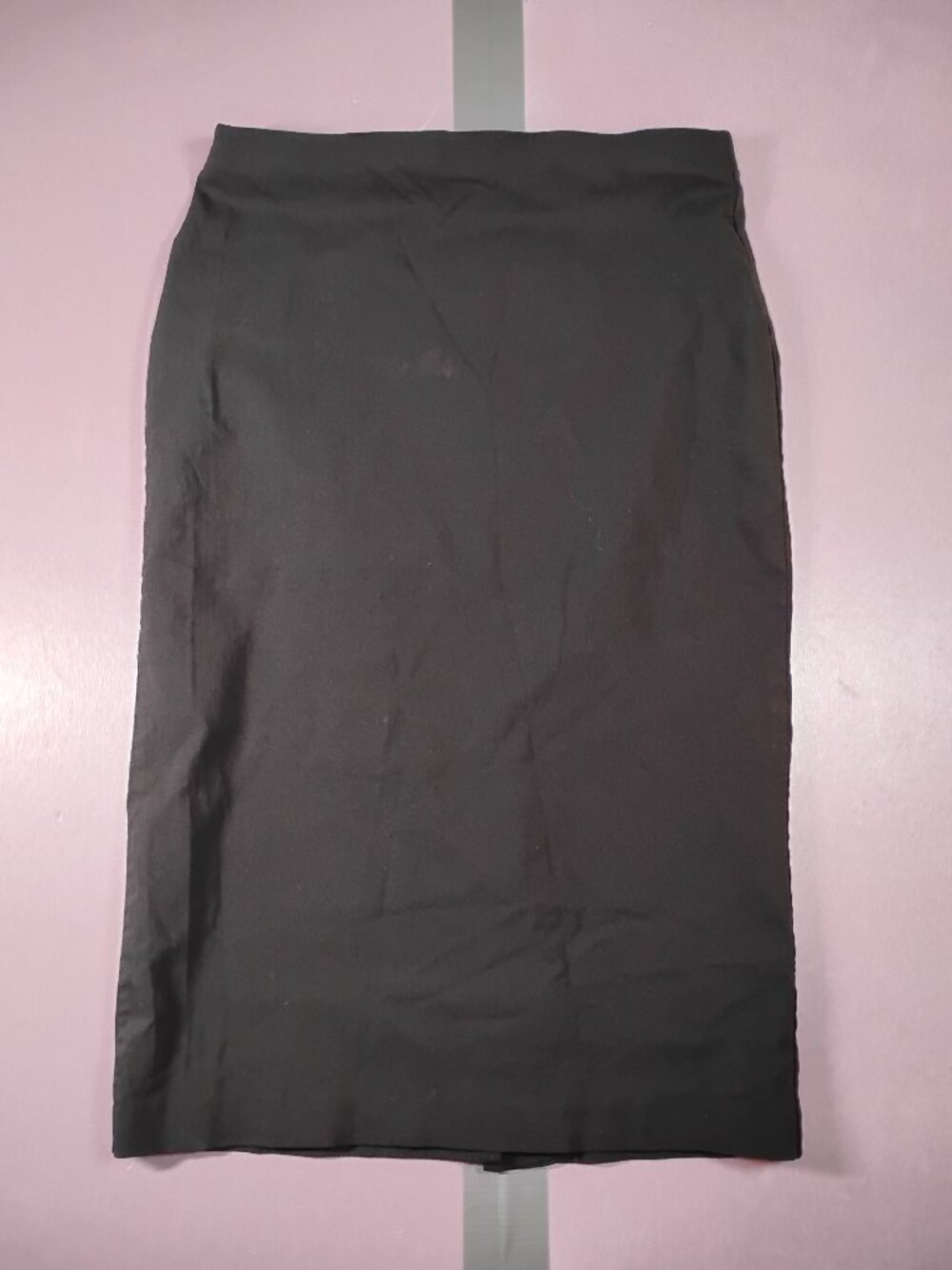 NYCC New York Clothing Co Black Pencil Skirt Size Small Stretch Knee Length